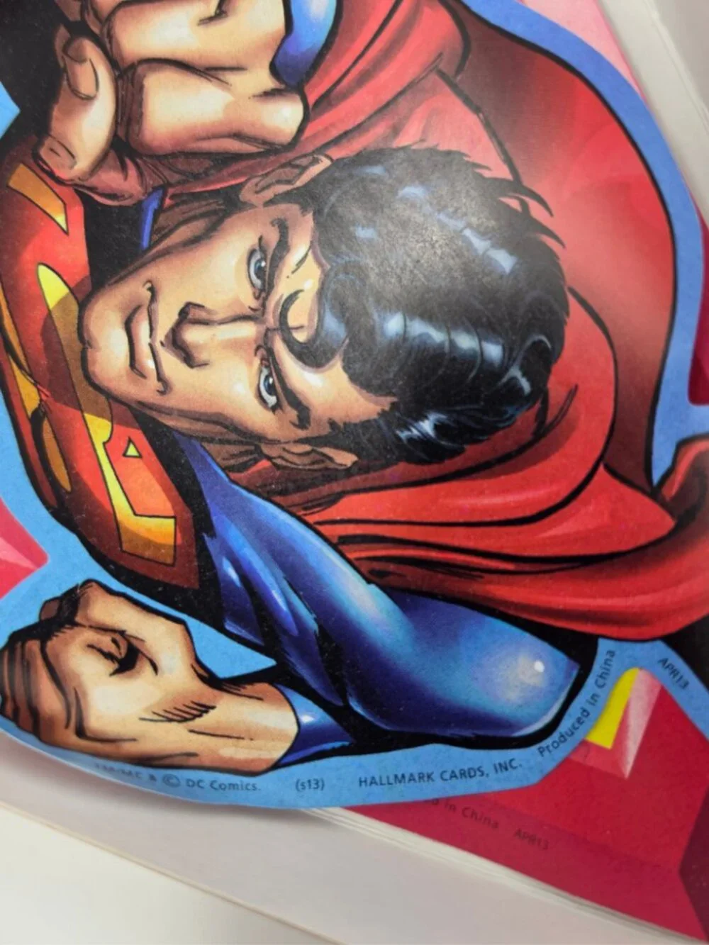 Unused 2013 Hallmark Superman Stickers Assortment in Shield Box Large & Small